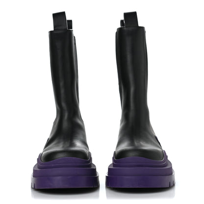 Bottega Veneta Calfskin The Tire Chelsea Boots 38.5 Black Plum 2 of 10