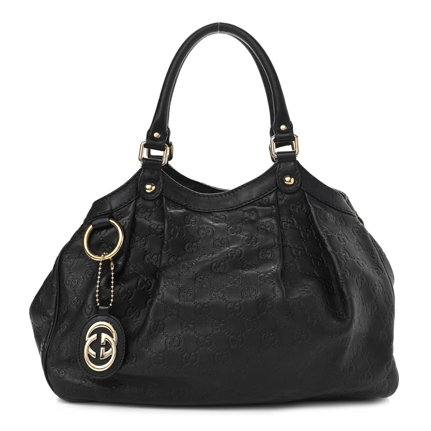 Gucci Guccissima Medium Sukey Tote Black 1 of 16
