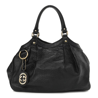 Gucci Guccissima Medium Sukey Tote Black 1 of 16