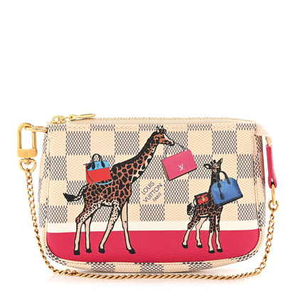 Louis Vuitton Damier Azur 2017 Christmas Animation Mini Pochette Accessories 1 of 8
