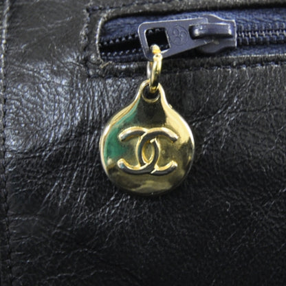 Chanel Lambskin Quilted Shoulder Bag Navy 1 of 2