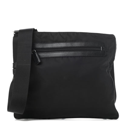 Prada Nylon Saffiano Flat Messenger Bag Black 1 of 5