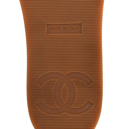 Chanel Suede Cork Mule Sandal 35 Beige Black 7 of 11