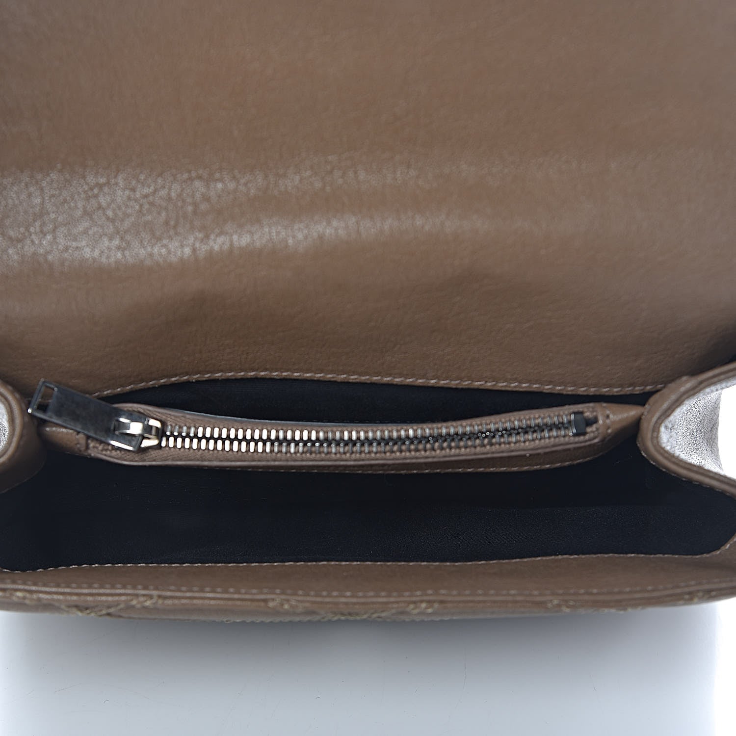 Saint Laurent Calfskin Matelasse Diamond Quilted Monogram Medium College Bag Brown 5 of 12