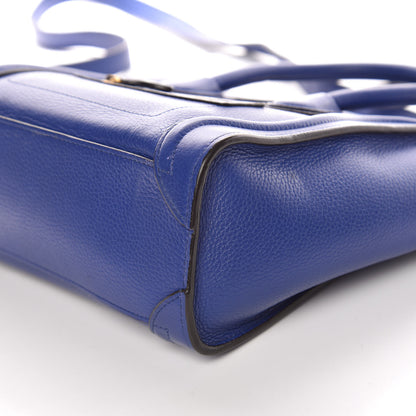 Celine Drummed Calfskin Nano Luggage Indigo 11 of 20