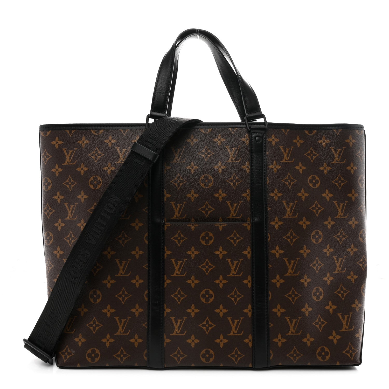 Louis Vuitton Monogram Macassar Weekend Tote GM 1 of 9