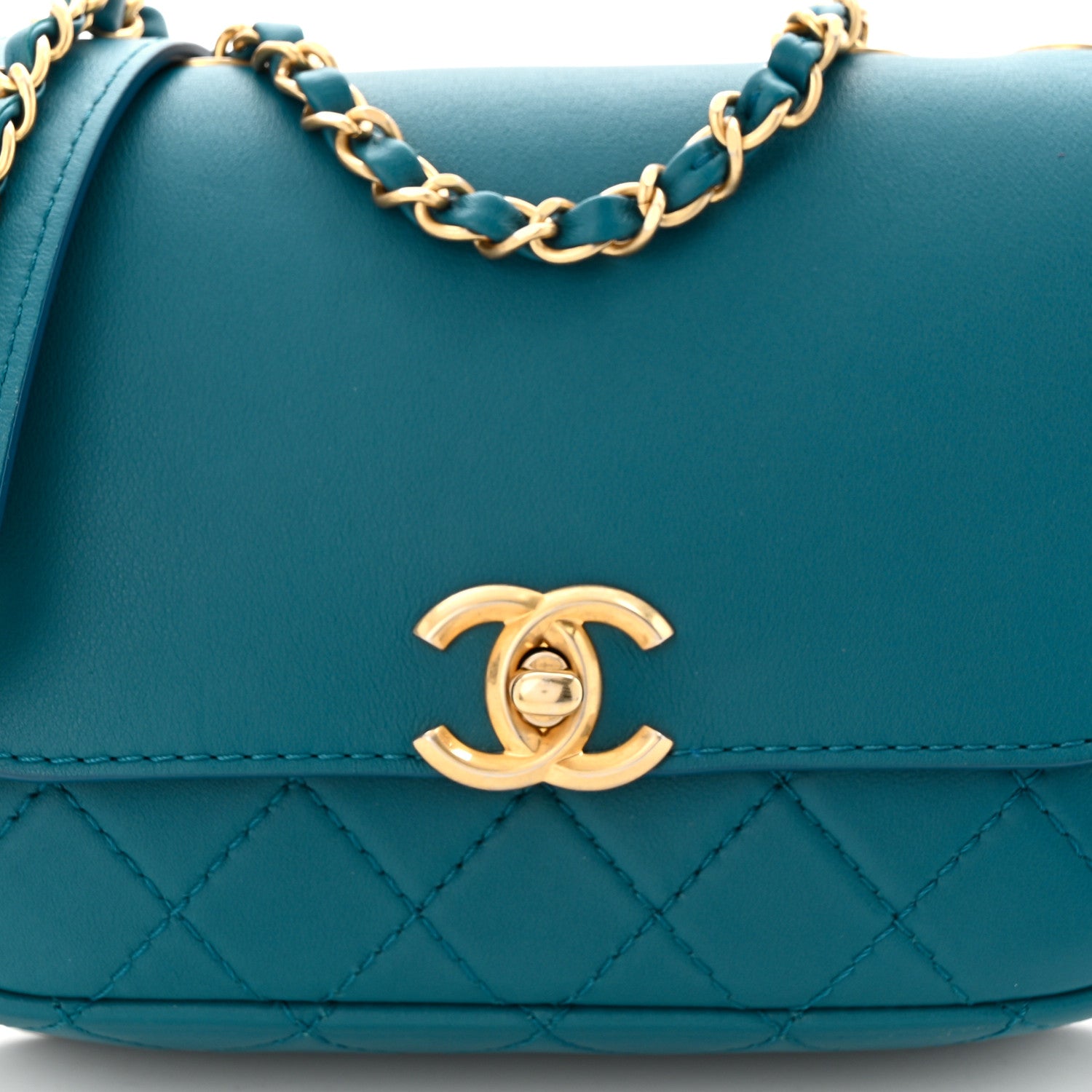 Chanel Calfskin Quilted Multi Pouching Flap And Coin Purse Blue 8 of 10