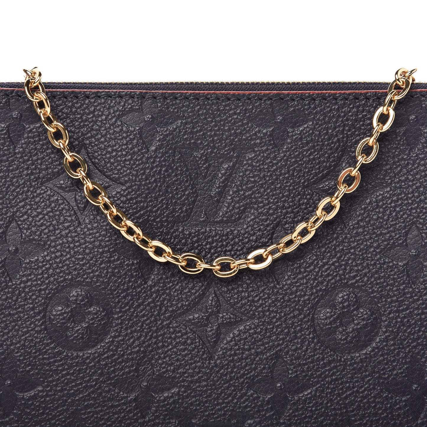 Empreinte Double Zip Pochette Marine Rouge