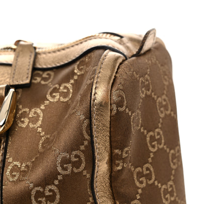 Gucci Satin Monogram Small Abbey Boston Metallic Bronze 17 of 17