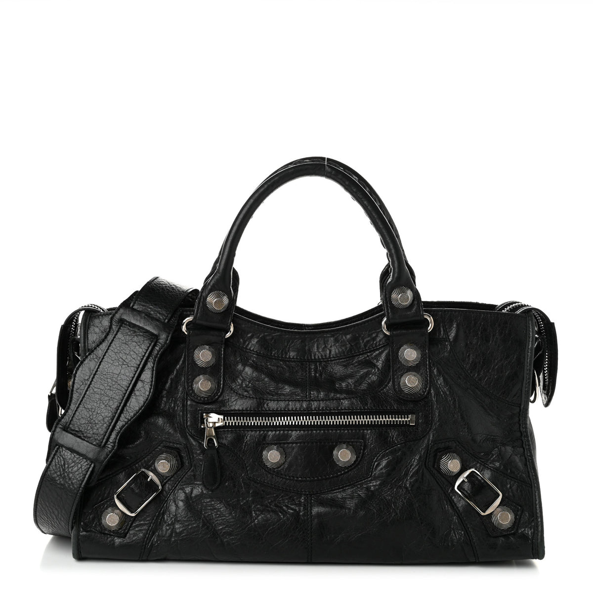 Agneau Giant 21 Silver Hardware Part Time Black