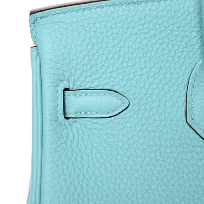 Hermes Togo Birkin 25 Bleu Atoll 7 of 33