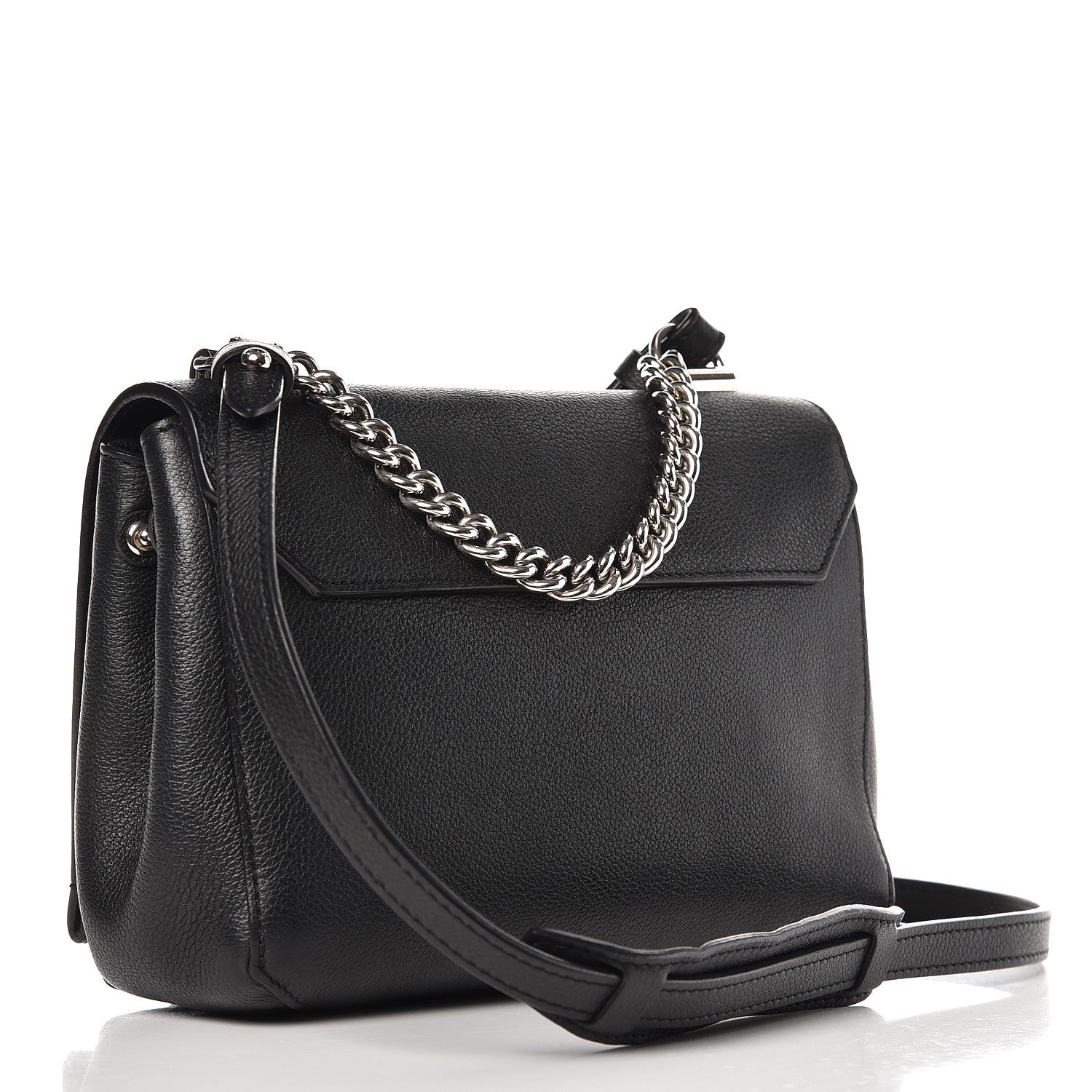 Louis Vuitton Calfskin Lockme II Chain Bag BB Black 3 of 6