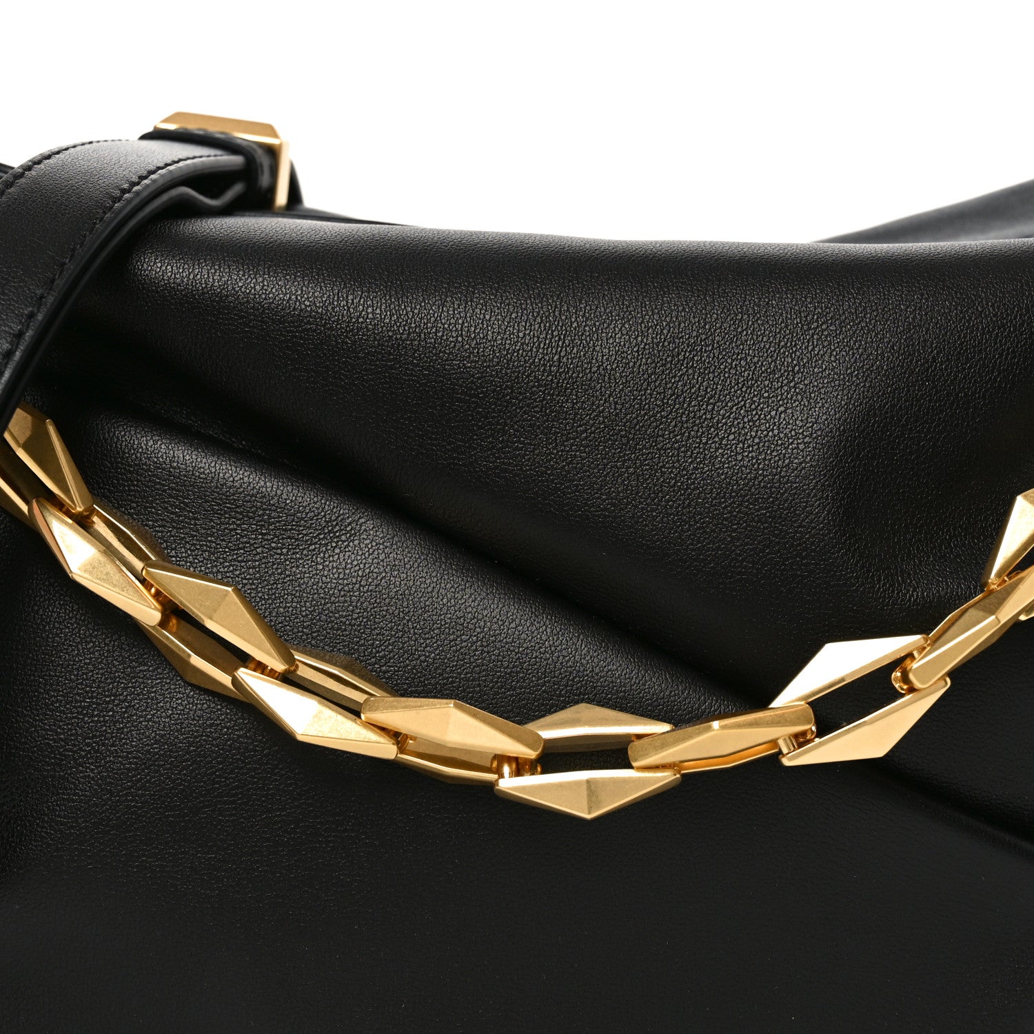 Jimmy Choo Soft Calfskin Small Diamond Hobo Black 7 of 9