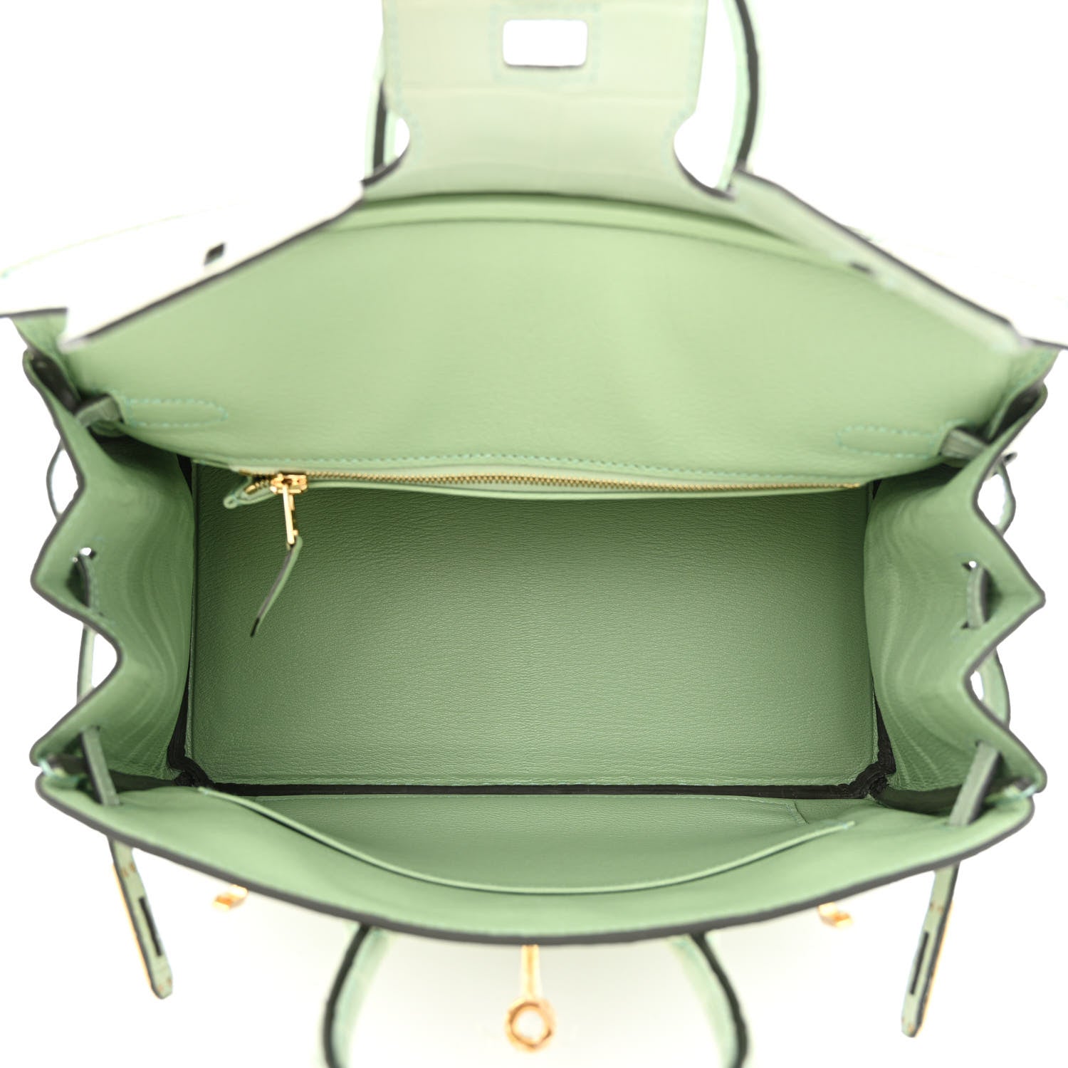 Hermes Matte Alligator Birkin 25 Vert D'eau 5 of 10