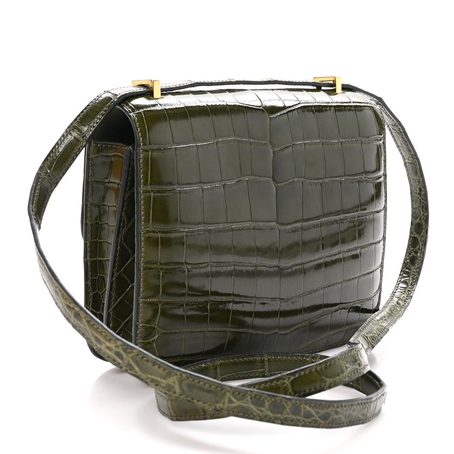 Shiny Niloticus Crocodile Constance 18 Vert Veronese