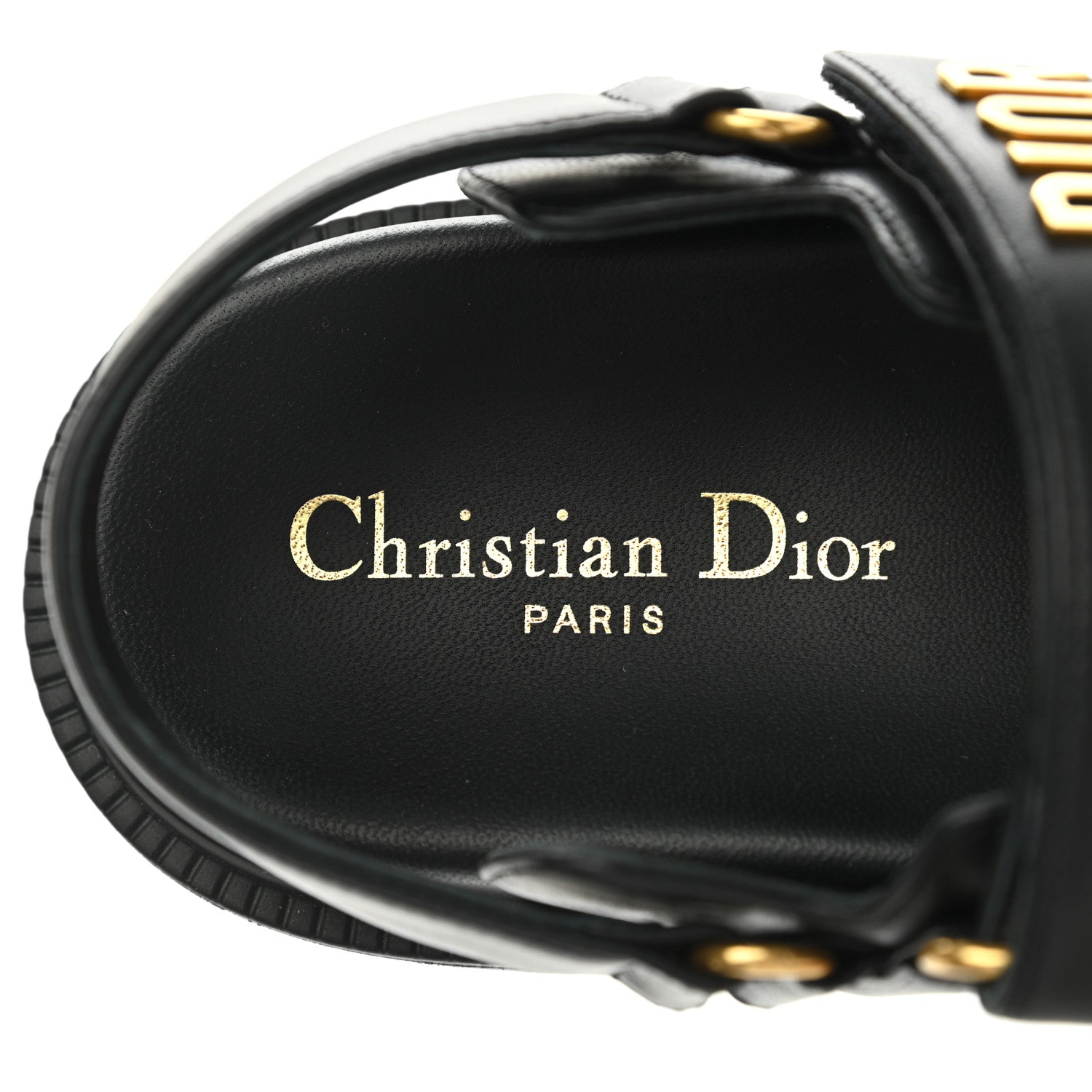 Christian Dior Lambskin Dioract 10mm Sandals 36.5 Black 7 of 9