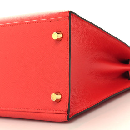 Hermes Epsom Kelly Sellier 28 Rouge Tomate 10 of 10