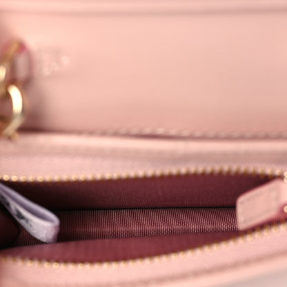 MCM Visetos Original Mini Chain Wallet Light Pink 6 of 11