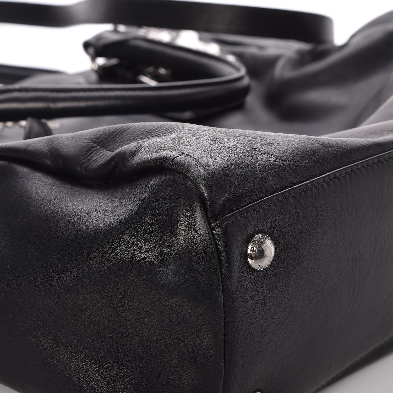 Prada Soft Calf Shoulder Bag Nero Black 8 of 13
