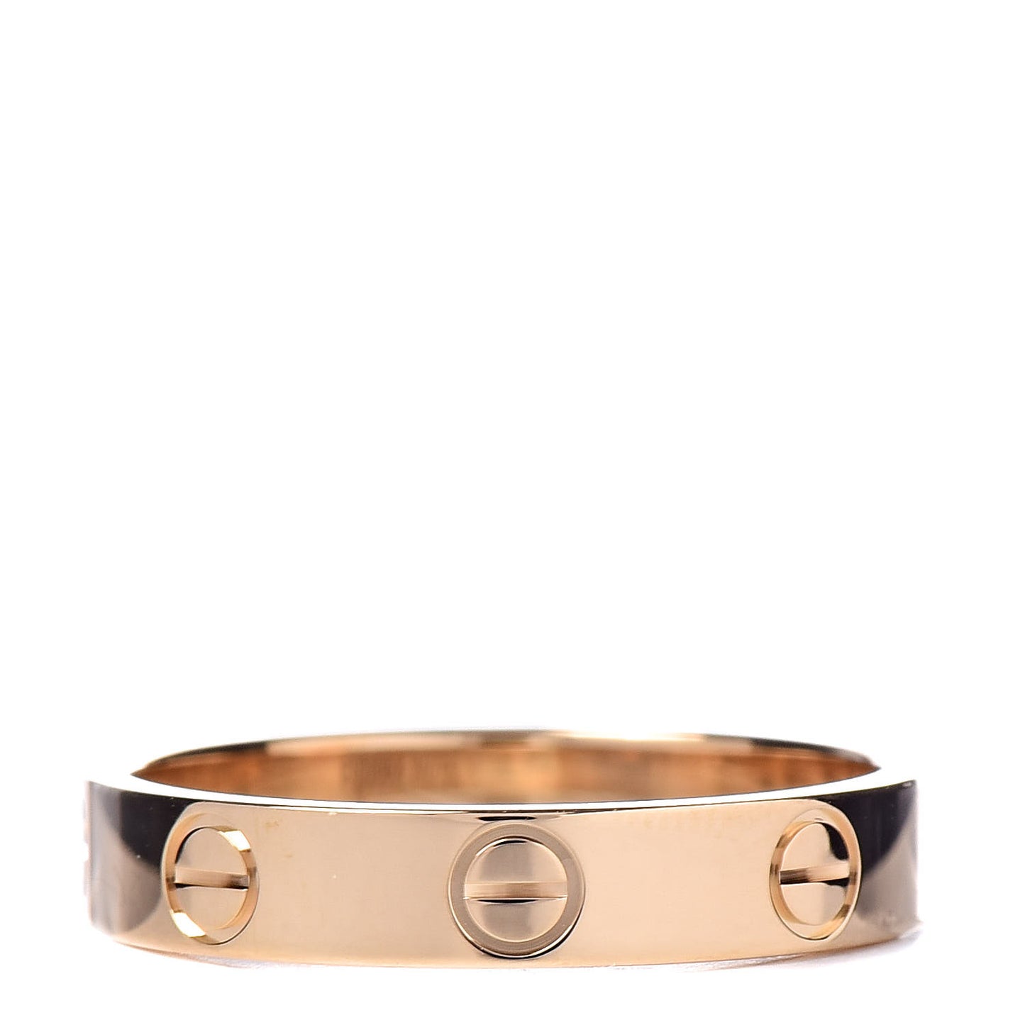 18K Yellow Gold 3.5mm LOVE Wedding Band Ring 53 6.25