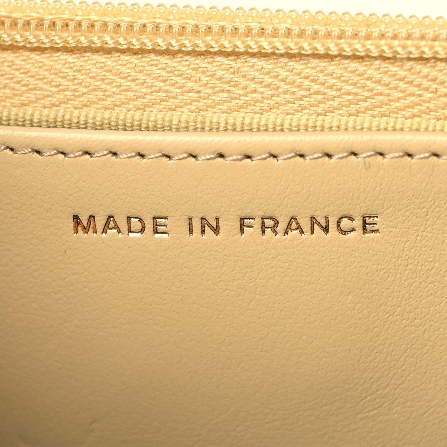 Caviar Quilted Wallet on Chain WOC Light Yellow