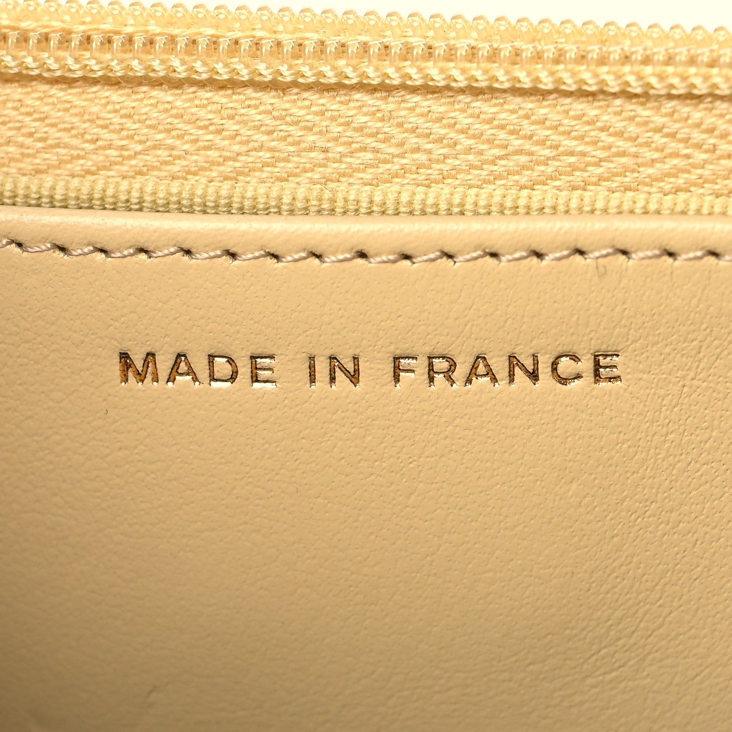 Chanel Caviar Quilted Wallet on Chain WOC Light Yellow 7 of 12