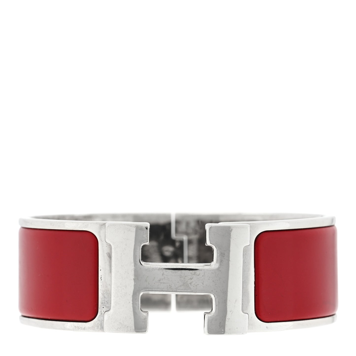 Enamel Wide Clic Clac H Bracelet GM Rouge