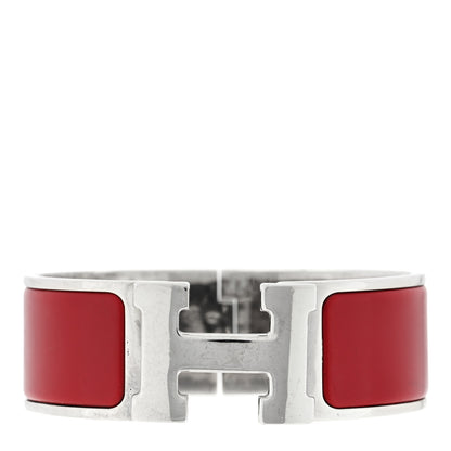 Hermes Enamel Wide Clic Clac H Bracelet GM Rouge 1 of 3