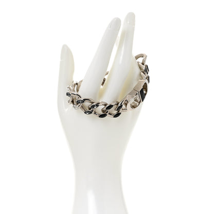 Christian Dior Brass Diamond CD Icon Chain Bracelet Silver 2 of 5