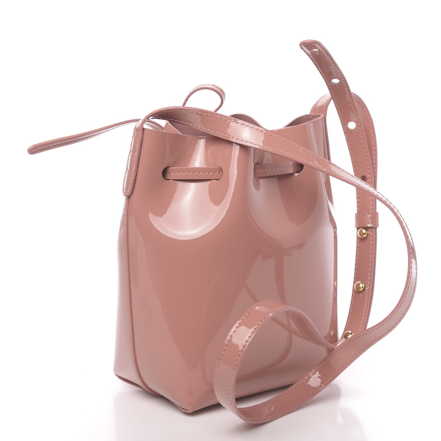 Patent Calfskin Mini Mini Bucket Blush