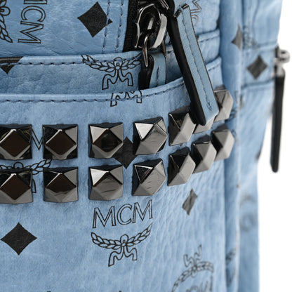 MCM Visetos Small Side Stud Stark Backpack Munich Blue 13 of 16