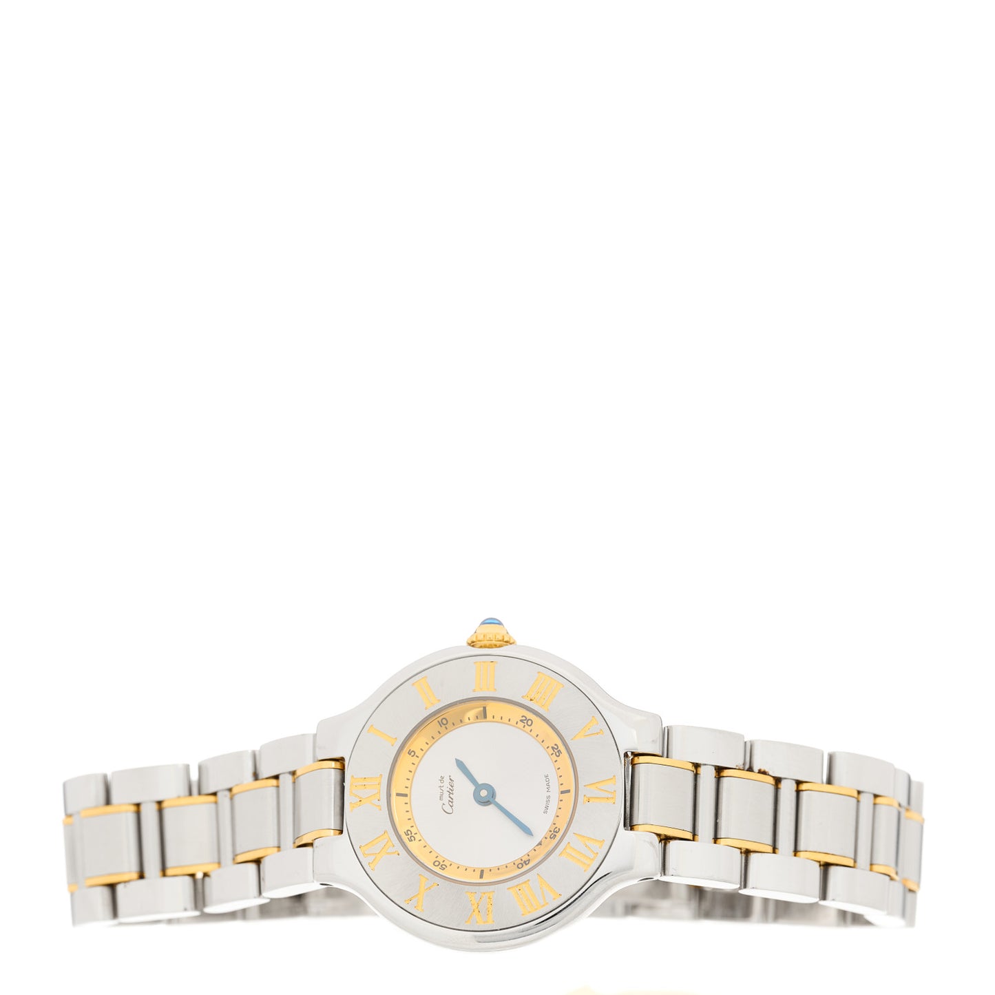 Stainless Steel 18K Yellow Gold 28mm Must de 21 Quartz Watch