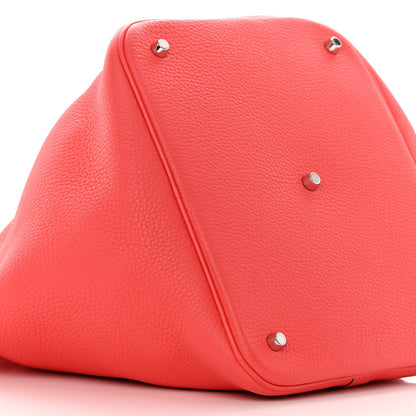 Hermes Taurillon Clemence Picotin Lock 26 GM Bougainvillea 9 of 12