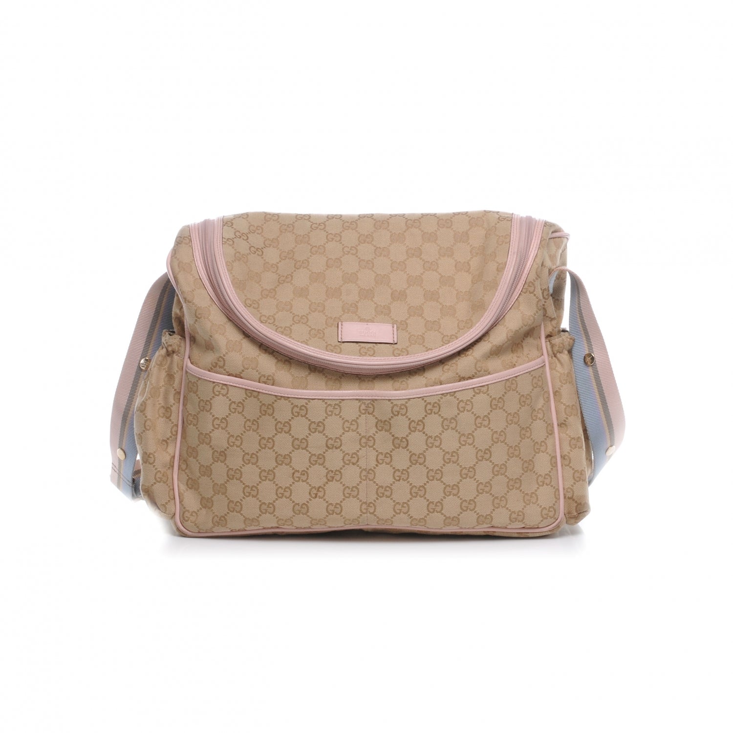 Gucci Monogram Diaper Bag Pink 44118 – FASHIONPHILE