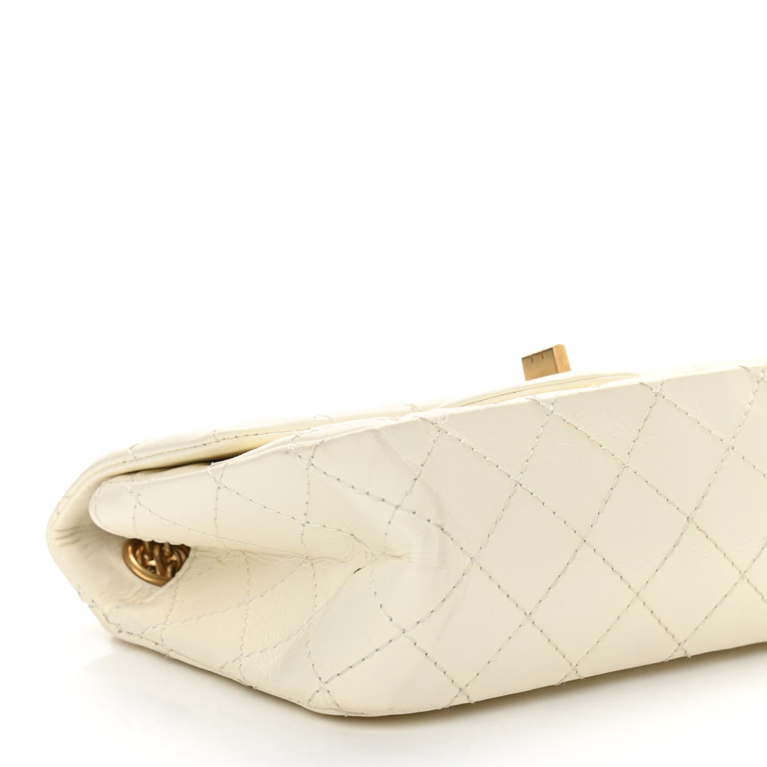 Chanel Aged Calfskin Quilted 2.55 Reissue Mini Flap White 9 of 10