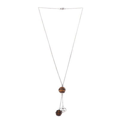 Gucci Sterling Silver Bamboo Drop Necklace 1 of 5