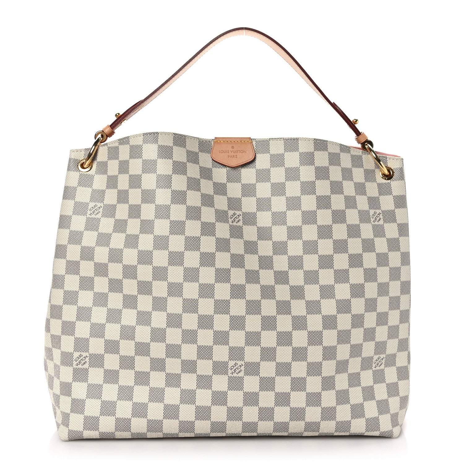 Louis Vuitton Damier Azur Graceful MM Rose Ballerine 1 of 8