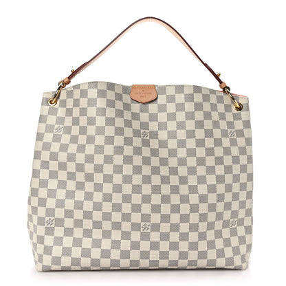Louis Vuitton Damier Azur Graceful MM Rose Ballerine 1 of 8
