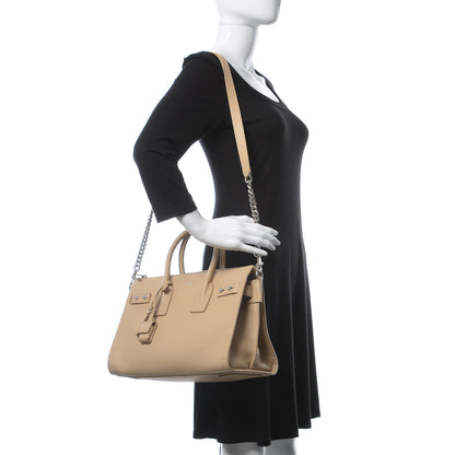 Saint Laurent Grained Calfskin Small Souple Sac De Jour Dark Beige 2 of 10