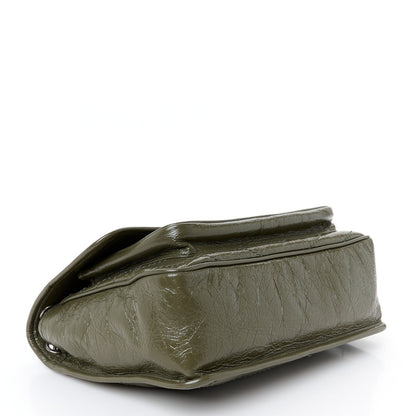 Saint Laurent Crinkled Lambskin Matelasse Monogram Medium Niki Chain Satchel Military Olive 3 of 7