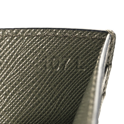 Prada Saffiano Triangle Card Holder Loden 7 of 8