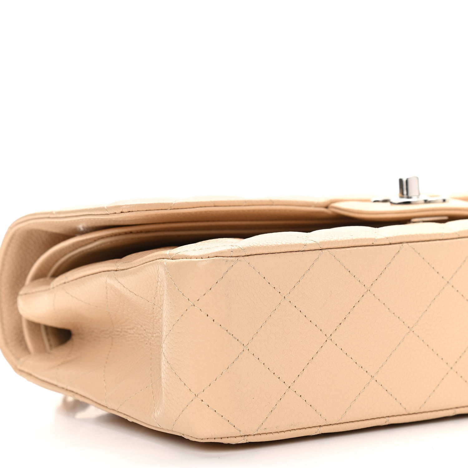 Chanel Caviar Quilted Medium Double Flap Beige Clair 9 of 10