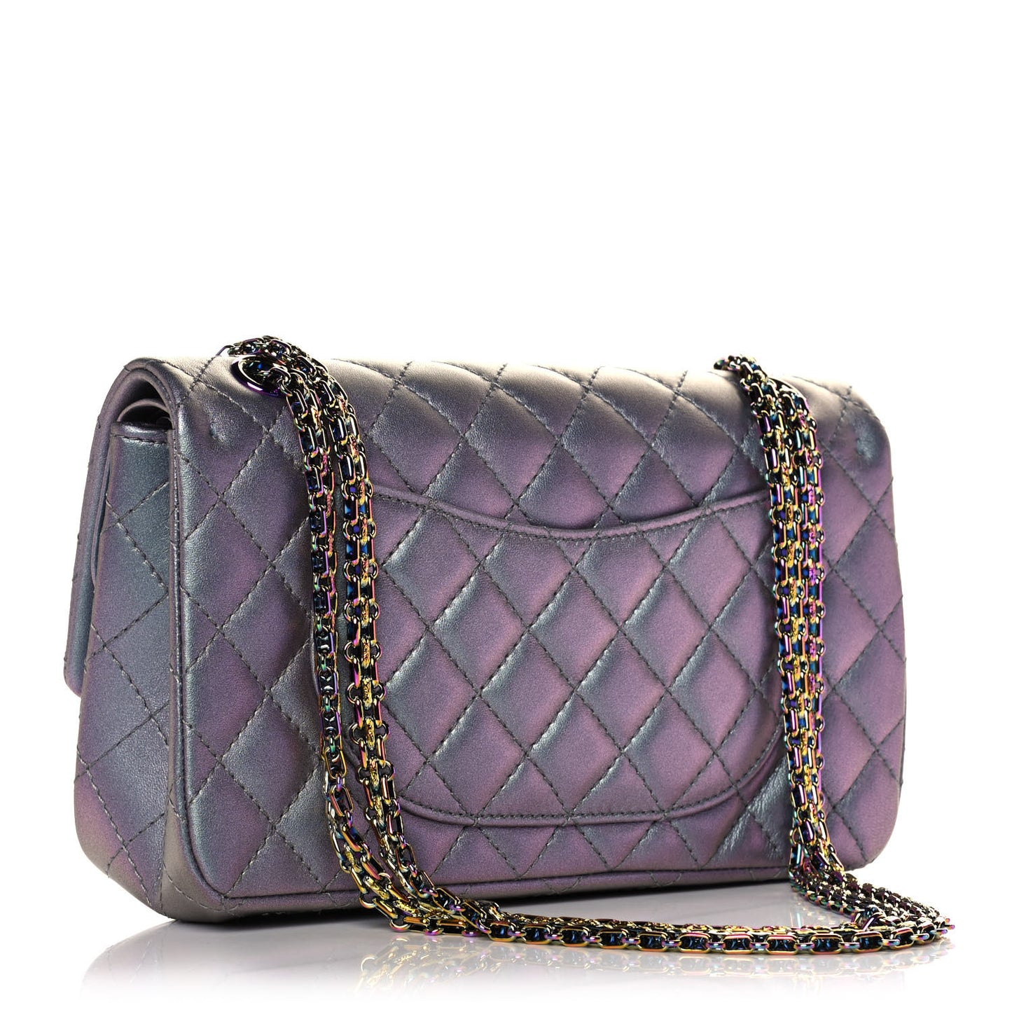 Iridescent Lambskin Quilted 2.55 Reissue 225 Flap Light Purple