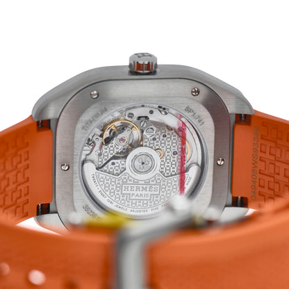 Hermes Titanium Rubber 39mm H08 Automatic Watch Orange 4 of 5