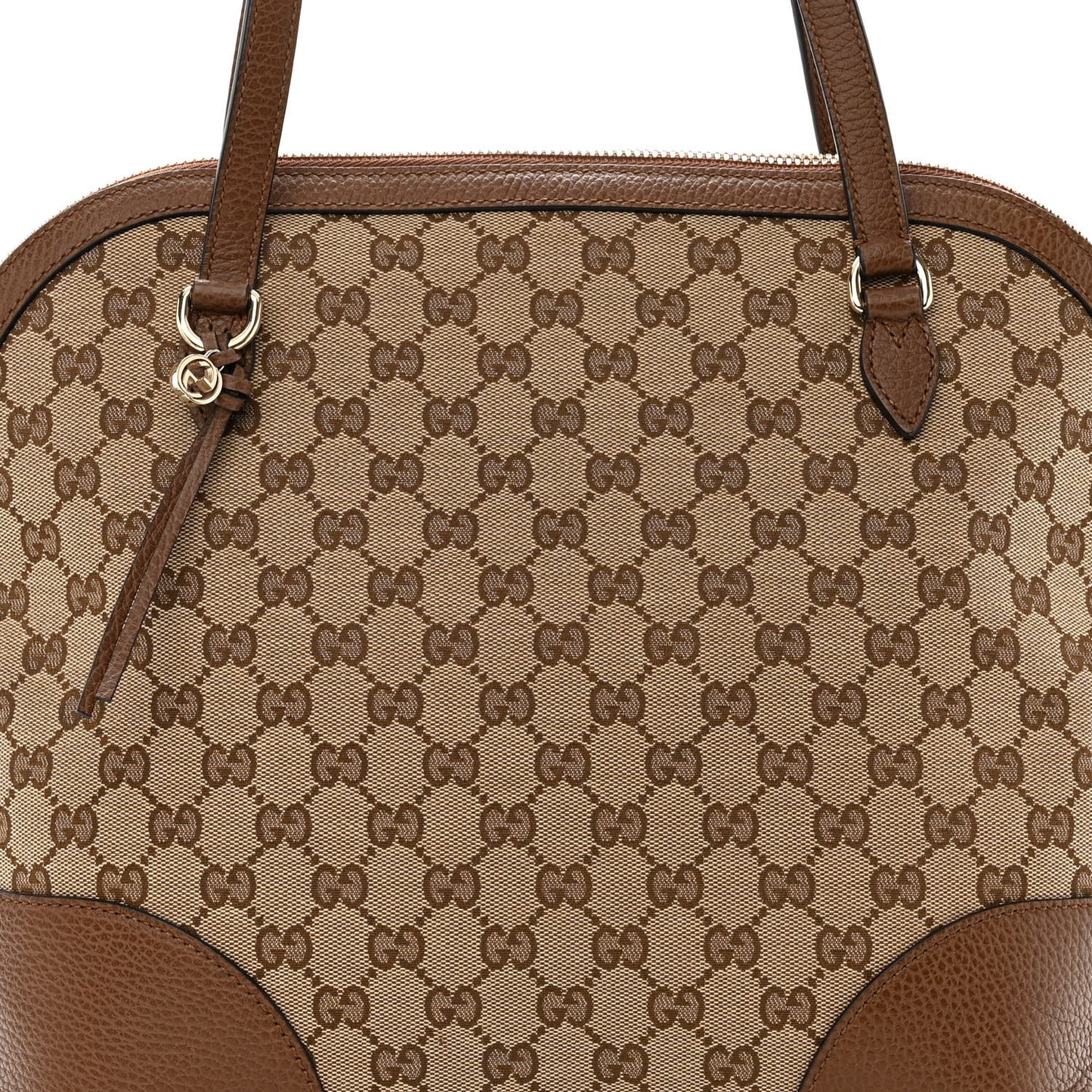 Monogram Medium Bree Shoulder Bag Beige Tabacco