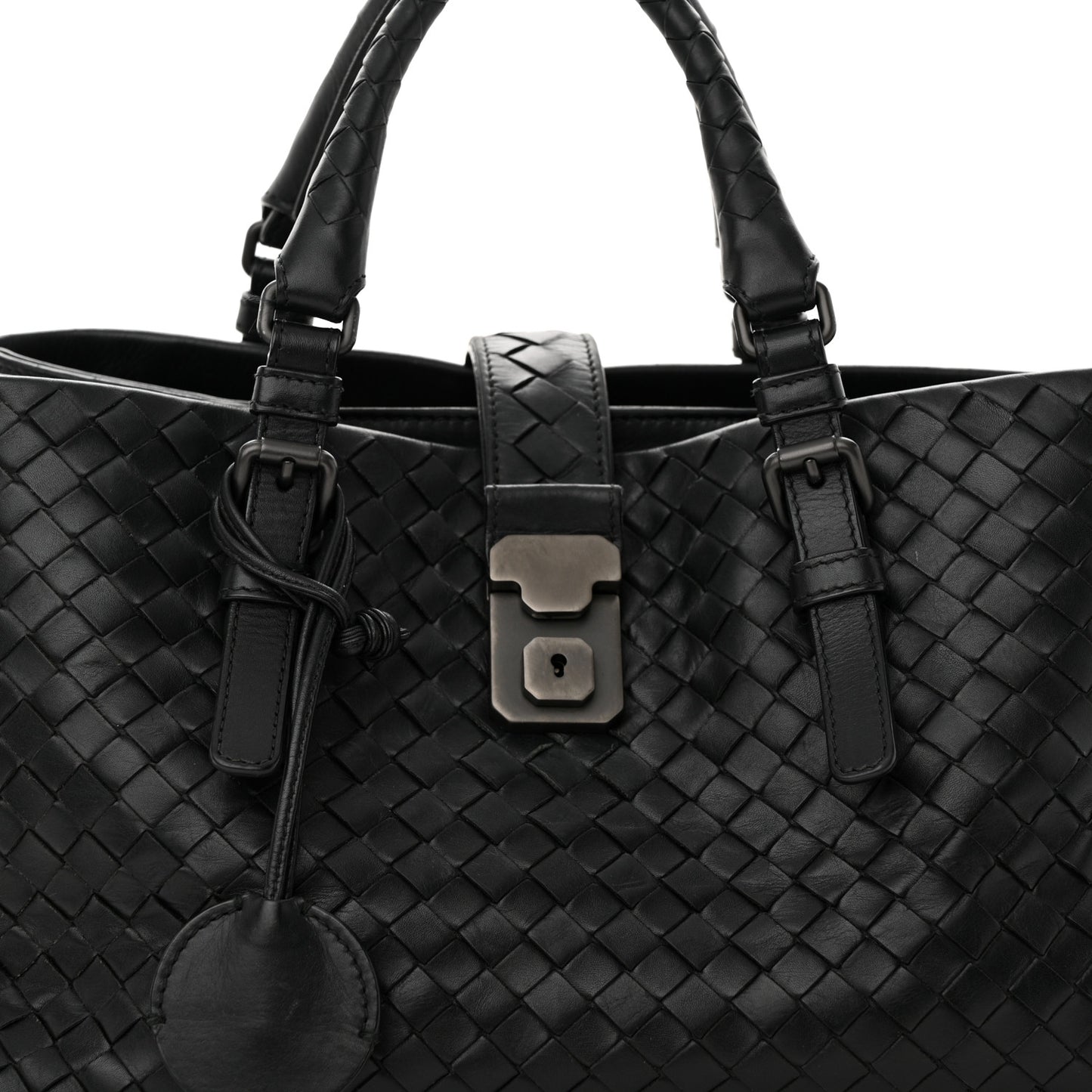 Light Calf Intrecciato Small Roma Black