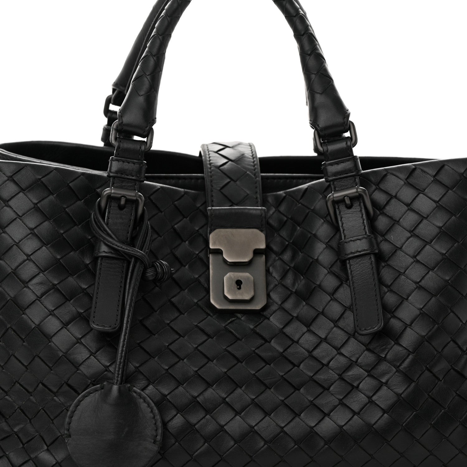 Bottega Veneta Light Calf Intrecciato Small Roma Black 7 of 14