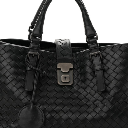 Bottega Veneta Light Calf Intrecciato Small Roma Black 7 of 14