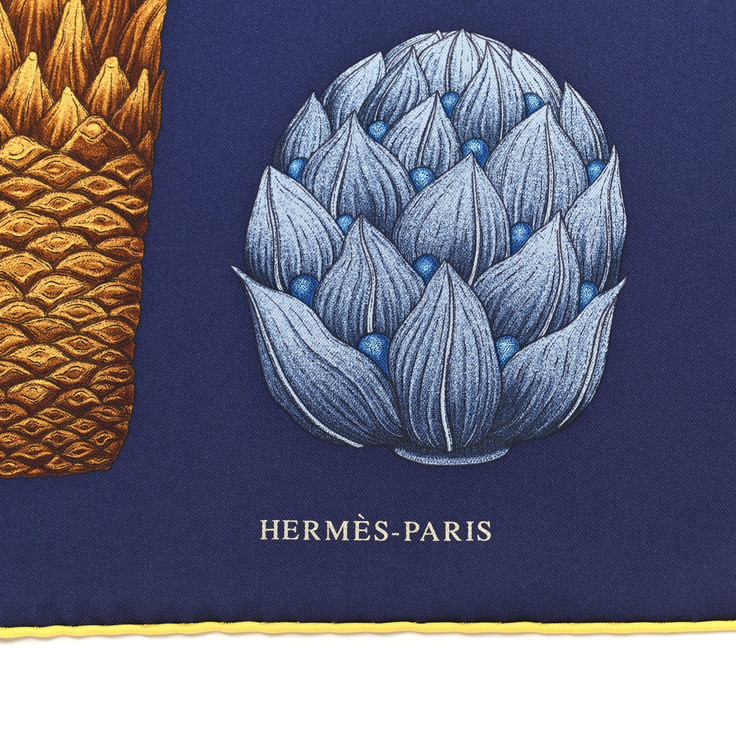 Hermes Silk Index Palmarum Scarf 90 Marine Vert Bleu 2 of 5