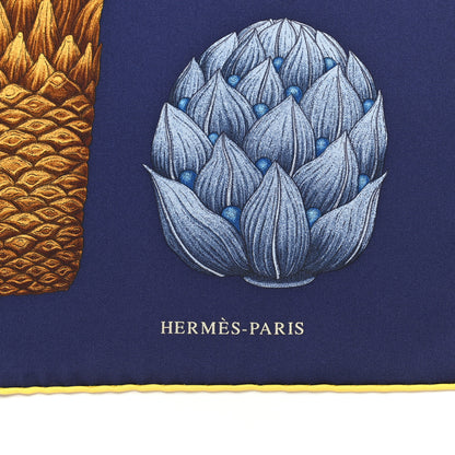 Hermes Silk Index Palmarum Scarf 90 Marine Vert Bleu 2 of 5